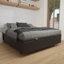 Ver imagem 7 de Base Box Baú para Cama Viúva 128x188cm Liz S05 Sintético Preto - Mpozenato