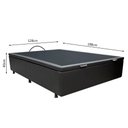 Ver imagem 5 de Base Box Baú para Cama Viúva 128x188cm Liz S05 Sintético Preto - Mpozenato