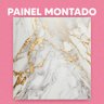 Papel de Parede Painel 3D Mármore Branco com Ouro 2M Auto Colante Lavável Revestimento Brilhoso - 3