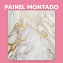 Ver imagem 3 de Papel de Parede Painel 3D Mármore Branco com Ouro 2M Auto Colante Lavável Revestimento Brilhoso