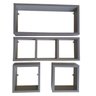 Nicho Organizador Prateleira Mdf para Decoração Kit 04 Peças - Cinza Tx - 1