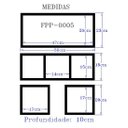 Ver imagem 2 de Nicho Organizador Prateleira Mdf para Decoração Kit 04 Peças - Cinza Tx