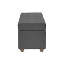 Ver imagem 4 de Recamier Bau Madri 1,60m Suede Cinza - Inova Decor Inova Decorações