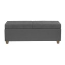 Ver imagem 2 de Recamier Bau Madri 1,60m Suede Cinza - Inova Decor Inova Decorações