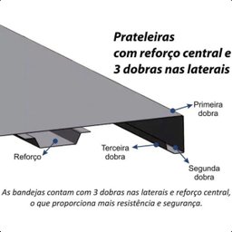 Estante de Aço 194x92x30 6 Prateleiras até 30kg Chapa 26 - 2