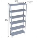 Ver imagem 5 de Estante de Aço 194x92x30 6 Prateleiras até 30kg Chapa 26