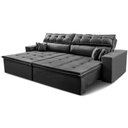 Ver imagem 2 de Sofá Retrátil e Reclinável 2,72m Luxos Cama Inbox Velusoft Cinza