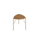 Ver imagem 2 de Mesa Lateral 56cm de Apoio para Sala Multiuso 100% Mdf Cor:louro com Dourado