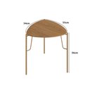 Ver imagem 3 de Mesa Lateral 56cm de Apoio para Sala Multiuso 100% Mdf Cor:louro com Dourado