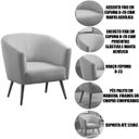 Ver imagem 4 de Kit 2 Poltronas para Sala e Escritório Pé Palito Belize Veludo Marrom