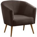 Ver imagem 2 de Kit 2 Poltronas para Sala e Escritório Pé Palito Belize Veludo Marrom