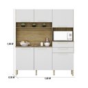 Ver imagem 2 de Armario de Cozinha Compacta 6 Portas 2 Gavetas Santiago - Freijó/supremo