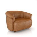 Ver imagem 5 de Sofá Namoradeira Decorativa Latvia 150cm Pés de Madeira Pu Caramelo Manchado G45 - Gran Belo