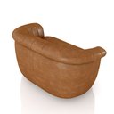 Ver imagem 7 de Sofá Namoradeira Decorativa Latvia 150cm Pés de Madeira Pu Caramelo Manchado G45 - Gran Belo
