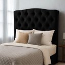 Ver imagem 1 de Cabeceira Esmeralda King 204cm Fácil Instalação Capitonê:preto