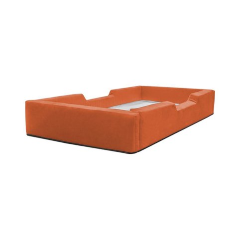 Cama Montessoriana Infantil Solteiro em Bouclé com Espuma de Alta Resistência D28 - Terracota