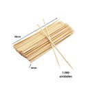 Ver imagem 2 de Espetos de Bambu para Churrasco: 25cm X 4mm C/1000 Nc Caieiras Importado