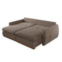 Ver imagem 6 de Sofá Cama 2 Lugares Retrátil Reclinável 190cm Veludo com Molas Ensacadas Apolo Yescasa Marrom