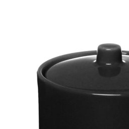 Açucareiro Porcelana com Tampa Colher 300ml Preto Hauskraft - 4