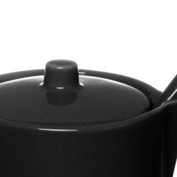 Açucareiro Porcelana com Tampa Colher 300ml Preto Hauskraft - 3