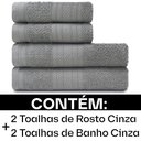 Ver imagem 2 de Jogo de Toalhas 4 Peças - Banho + Rosto 100 Algodão Empire Karsten - Emcompre
