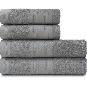 Jogo de Toalhas 4 Peças - Banho + Rosto 100 Algodão Empire Karsten - Emcompre