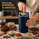 Ver imagem 3 de Triturador Elétrico Multifuncional Moedor Café Grãos Temperos Alimentos Lâmina Inox Portátil Bivolt