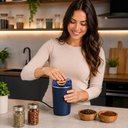 Ver imagem 2 de Triturador Elétrico Multifuncional Moedor Café Grãos Temperos Alimentos Lâmina Inox Portátil Bivolt