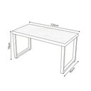Ver imagem 3 de Mesa de Jantar Bernardo 1,20m Madeira Maciça com Pés de Ferro Preto Industrial para Área Interna