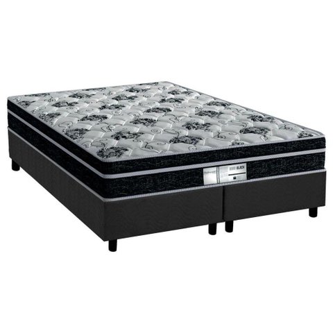 Cama Box Queen: Colchão Molas Probel Prolastic Born + Base CRC Suede Gray(158x198)