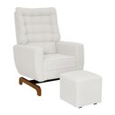 Ver imagem 1 de Poltrona de Amamentação Olivia com Balanço Bebê Completo:tm 702 Linho Areia Claro