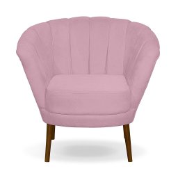 Kit 02 Poltrona Pétala Flor Decorativa Suede   Rosa bebê - 2