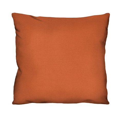 Capa de Almofada Decorativa Lisa Laranja 100% Algodão para Sofá - 45x4cm