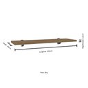 Ver imagem 2 de Prateleira Avulsa 100cm Largura em MDF - Carvalho