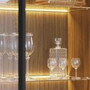 Ver imagem 3 de Cristaleira Guanabara 2 Portas de Vidro com Adega Preto/Noce Milano - PR Móveis