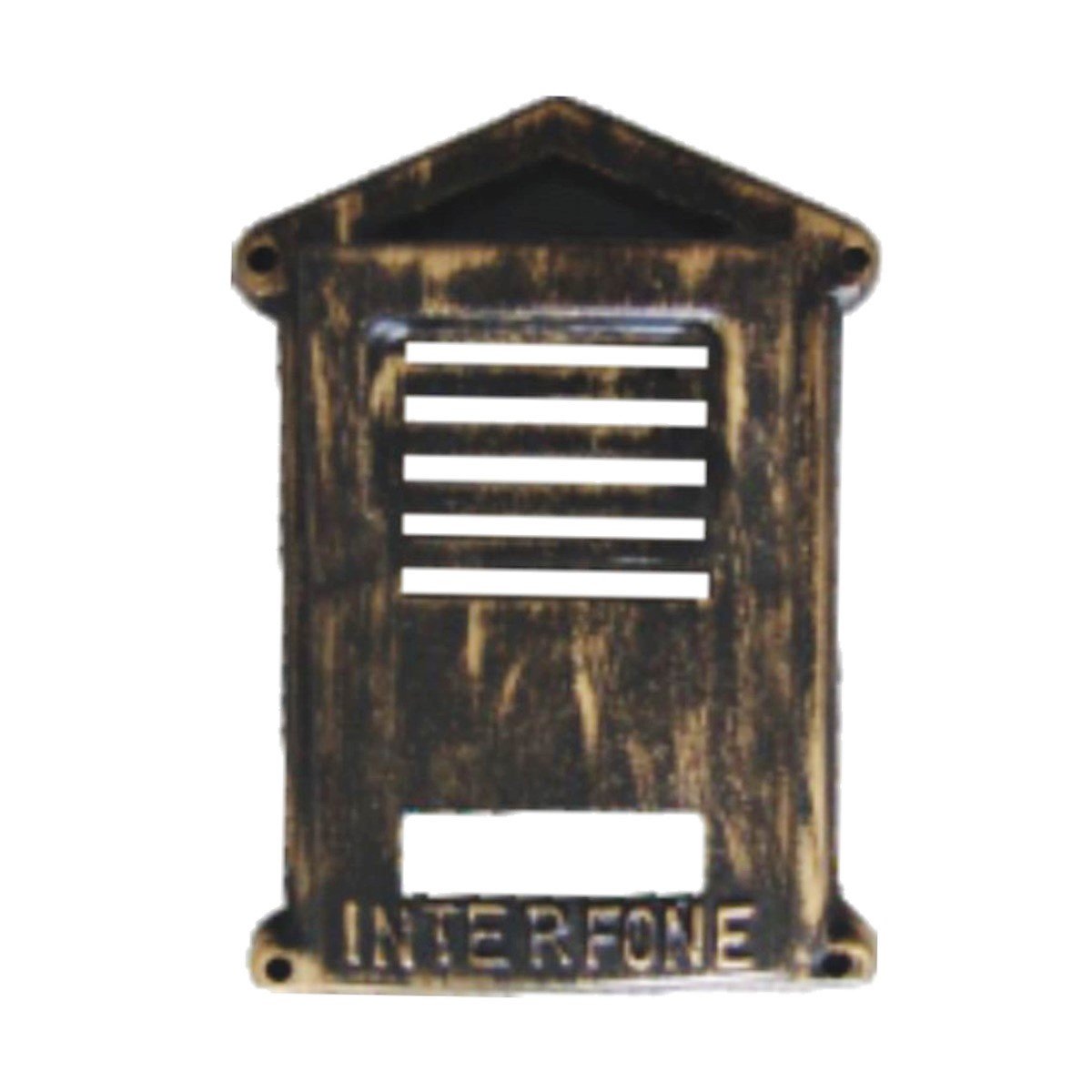 Protetor Interfone Caixa Alumínio Fundido N01 Ouro Pincelado - 1