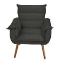Ver imagem 4 de Kit 2 Poltronas Decorativas Cuba Suede Cinza MV Estofados