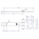 Ver imagem 3 de Dobradiça Porteira Ferradura 6" Zincada Ref. 26006 - Loth