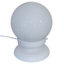 Ver imagem 1 de Abajur Bola de Cristal Branco C/esfera 10x15 Branco Brilho