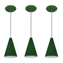 Ver imagem 1 de Lustre pendente Balcão cozinha Verde 03 un