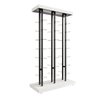 Kit Expositor de Calçados com 3 Colunas Duplo e 42 Suportes Aramados Screw Comac Branco/Preto - 1