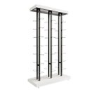 Ver imagem 1 de Kit Expositor de Calçados com 3 Colunas Duplo e 42 Suportes Aramados Screw Comac Branco/Preto