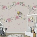 Ver imagem 2 de Papel de parede infantil floral quarto de bebê menina M² PP13