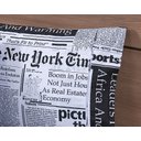 Ver imagem 4 de Jogo Lençol 4 Peças Cama Viúva 1,88mx1,28mx30cm 100% Algodão 180 Fios Jornal Preto