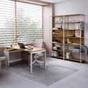 Ver imagem 5 de Estante 87cm x 211,5cm com 6 Prateleiras e Estrutura Metálica Industrial Executive Marrom/Nogal/Branco