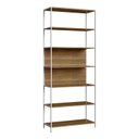 Ver imagem 2 de Estante 87cm x 211,5cm com 6 Prateleiras e Estrutura Metálica Industrial Executive Marrom/Nogal/Branco