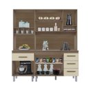 Ver imagem 4 de Kit Cozinha Compacta Vitória 178 cm 5 Portas 4 Gavetas Moblis: Savana Off White