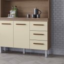 Ver imagem 2 de Kit Cozinha Compacta Vitória 178 cm 5 Portas 4 Gavetas Moblis: Savana Off White