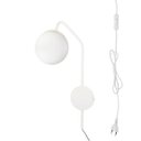 Ver imagem 1 de Arandela New Figo Branco C/plug e Interruptor - Vidro Branco