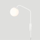 Ver mais imagens de Arandela New Figo Branco C/plug e Interruptor - Vidro Branco